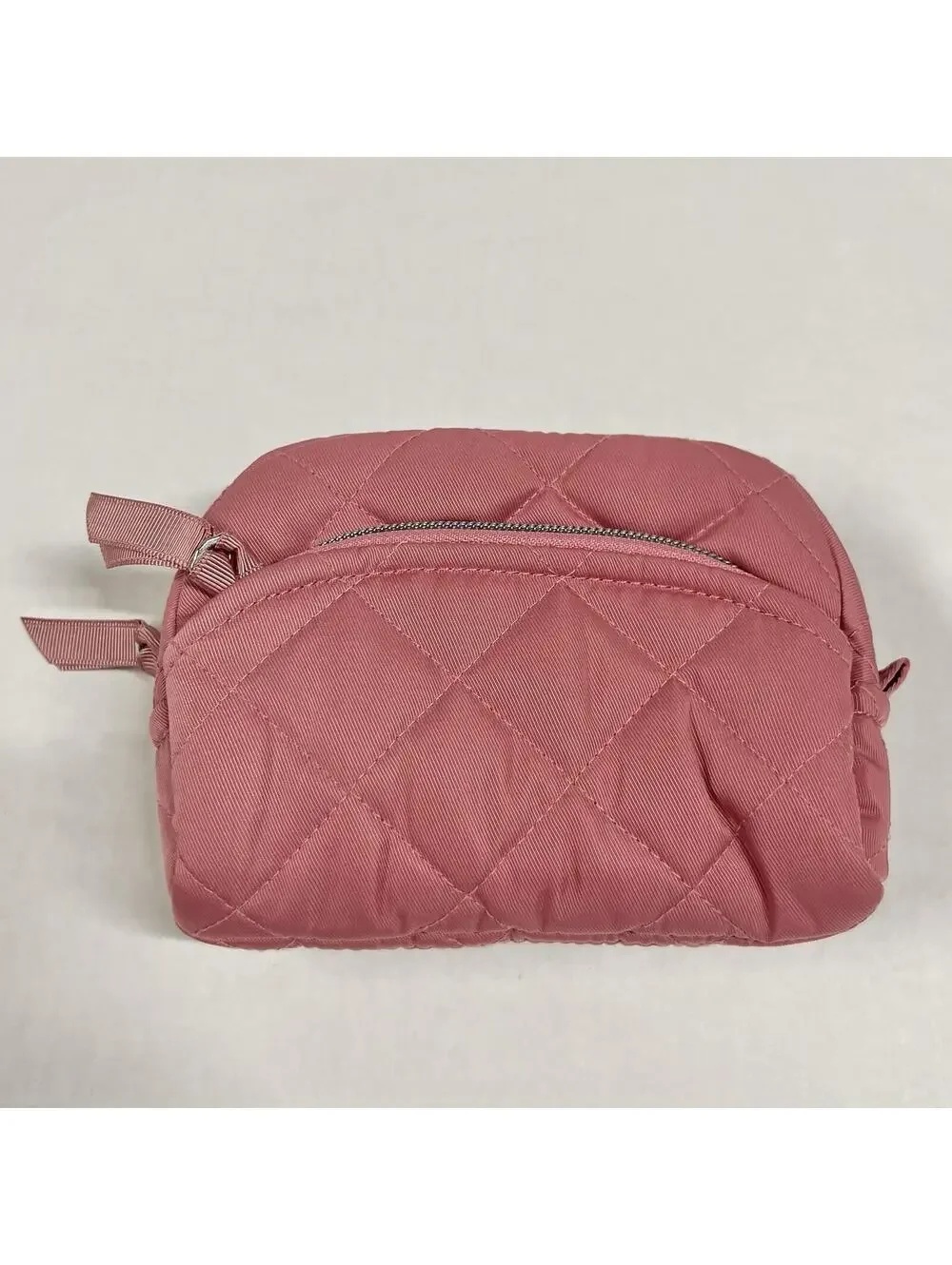 Vera Bradley Cosmetic Bag Quilted Lined Interior Pink Iconic Strawberry Ice